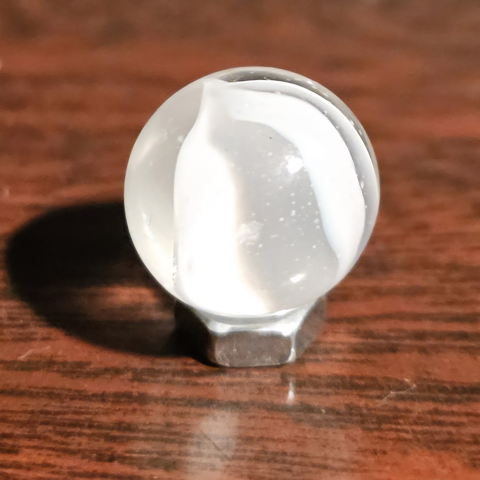 Vintage CE Bogard White Floppy 4-Lobe Cats Eye .625″ Glass Marble
