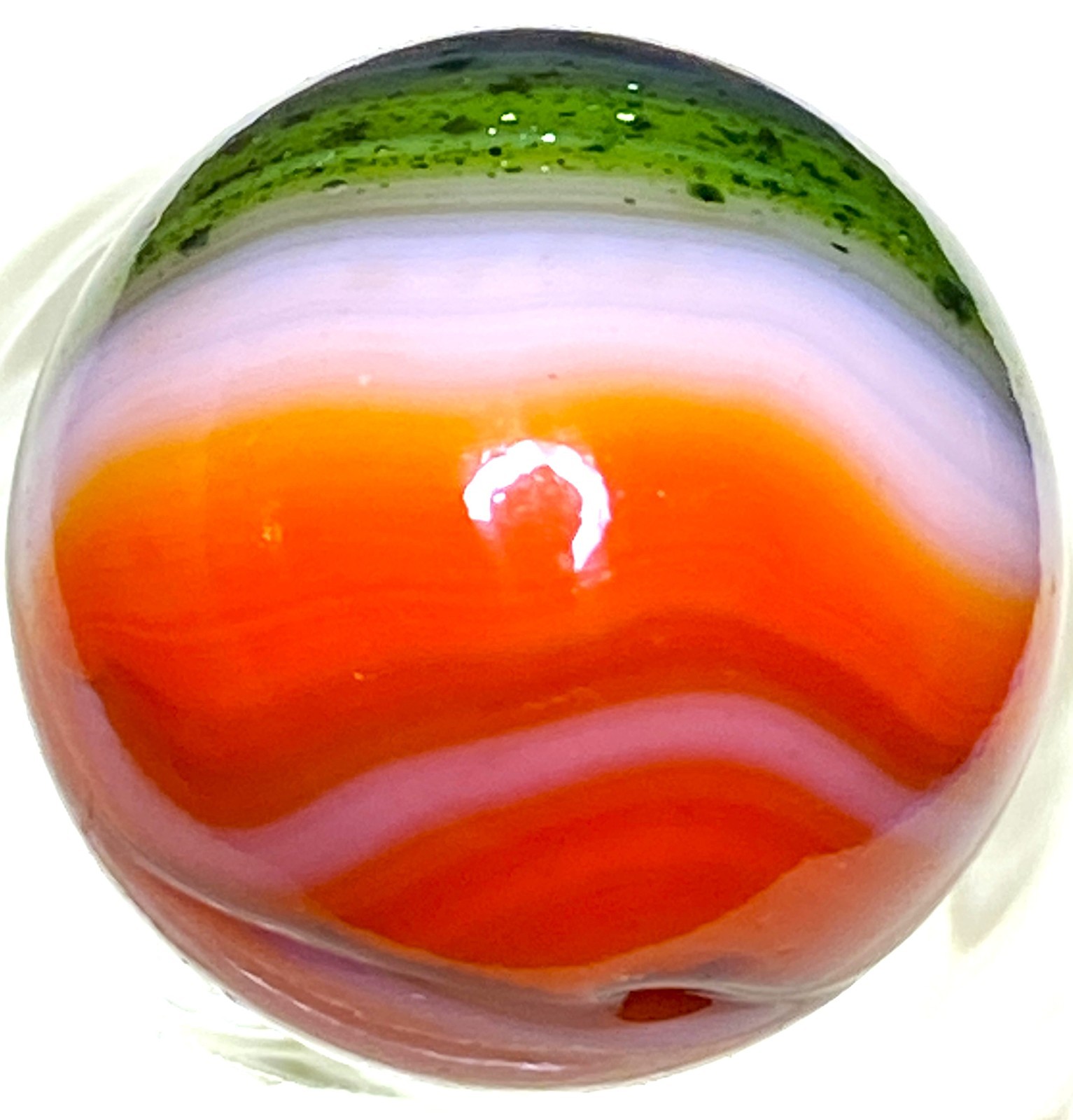 DAS/JABO WOW ! MOST WATERMELON LOOKING MARBL SWIRLED SHOOTER SIZE .75″ BOX03/239