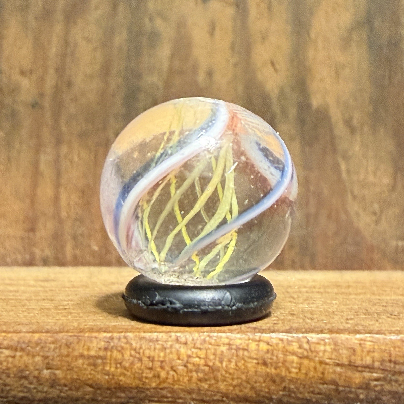 Antique German Handmade Latticinio Peewee Marble 15/32(-)” Near Mint(++) | 269