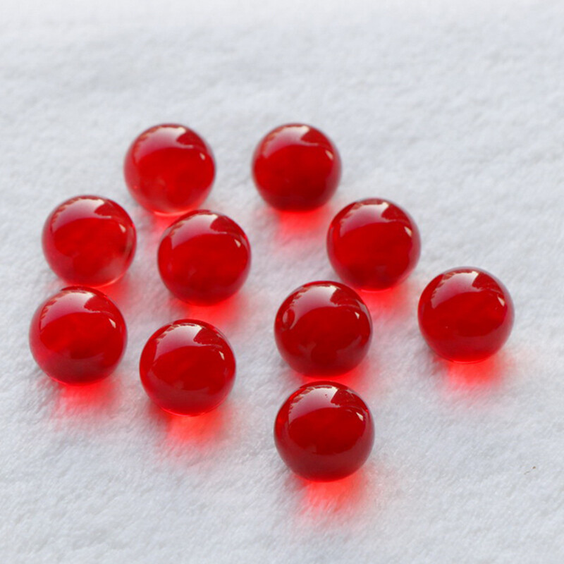 10 x 15.5MM Clear Red Glass Marbles-Traditional Children’s game / Party bags