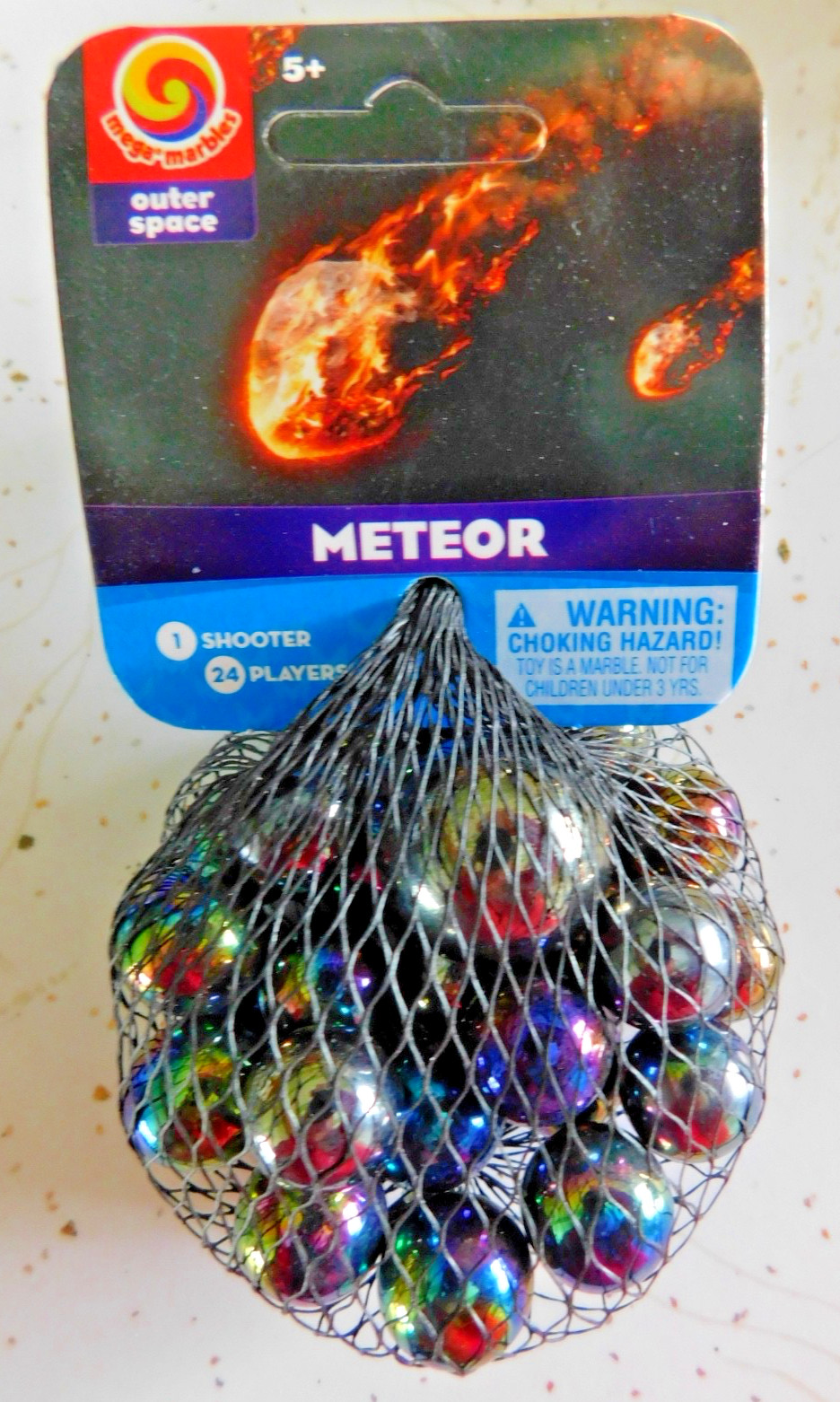 Mega Marble METEOR MARBLE NET 24 Player Marbles & 1 Shooter -Picture Header