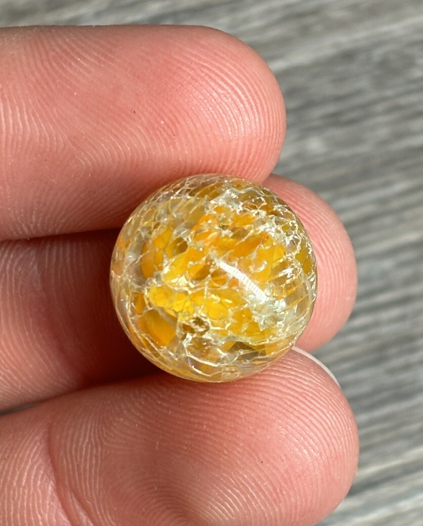 VTG Akro Agate Peltier Christensen Glass Swirl Marble 0.6” Orange