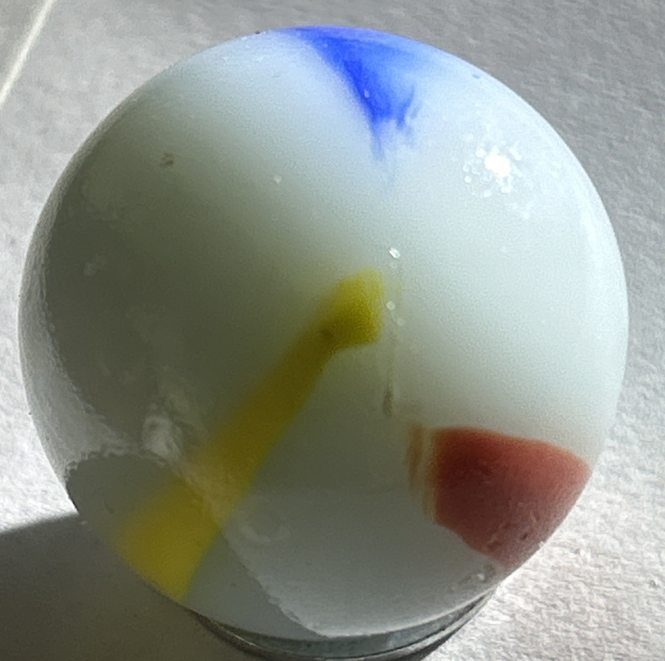 1” PELTIER GLASS COMPANY, National Line Rainbo Ketchup Mustard Blue Sky Picasso