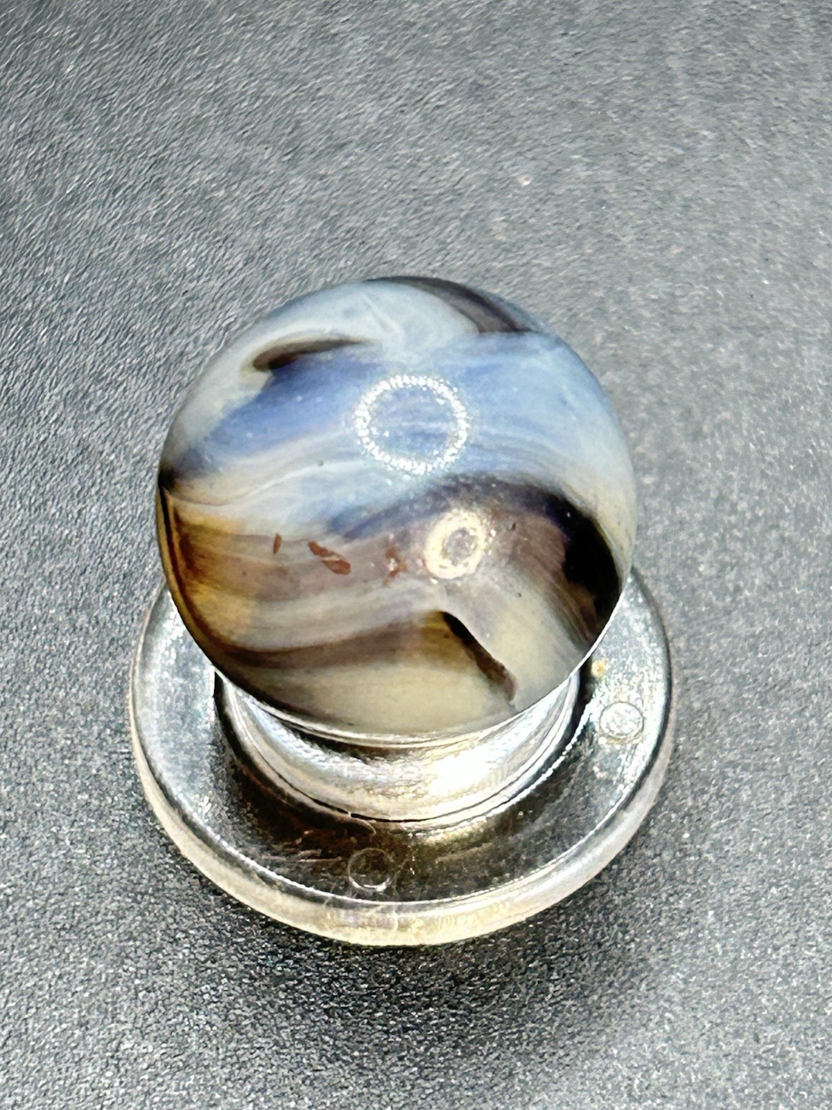Vintage Alley Agate Transparent Swirl Marble W/ Tips 0.591”
