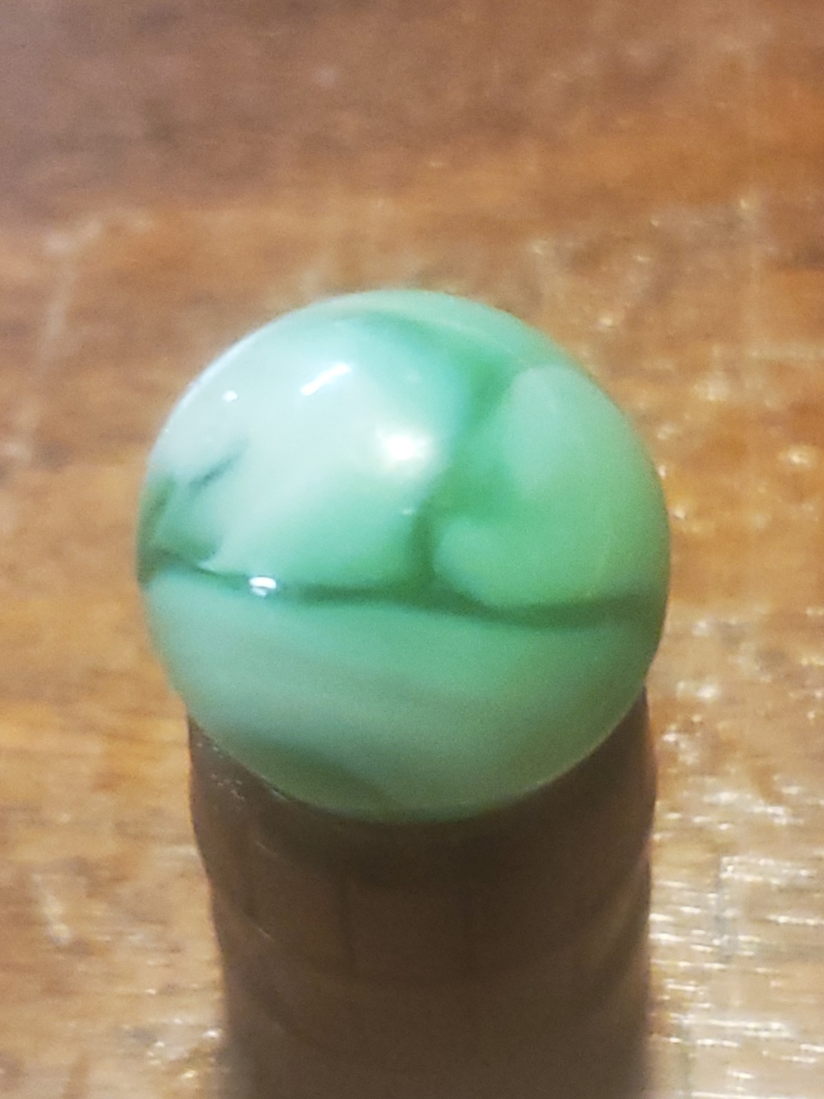 ‘C’s’ Vintage Christiansen Agate Glass Slag Type Marble ‘9’ NM+ 1920’s,30’s