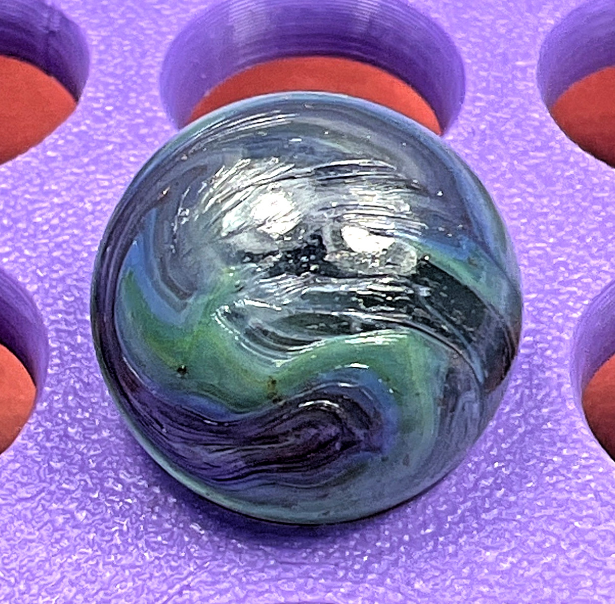 DAS/CHAMPION/WV/JABO AQUA CLEAR BASED RAMS HEAD SWIRLED SHOOTER .70″ BOX01/198