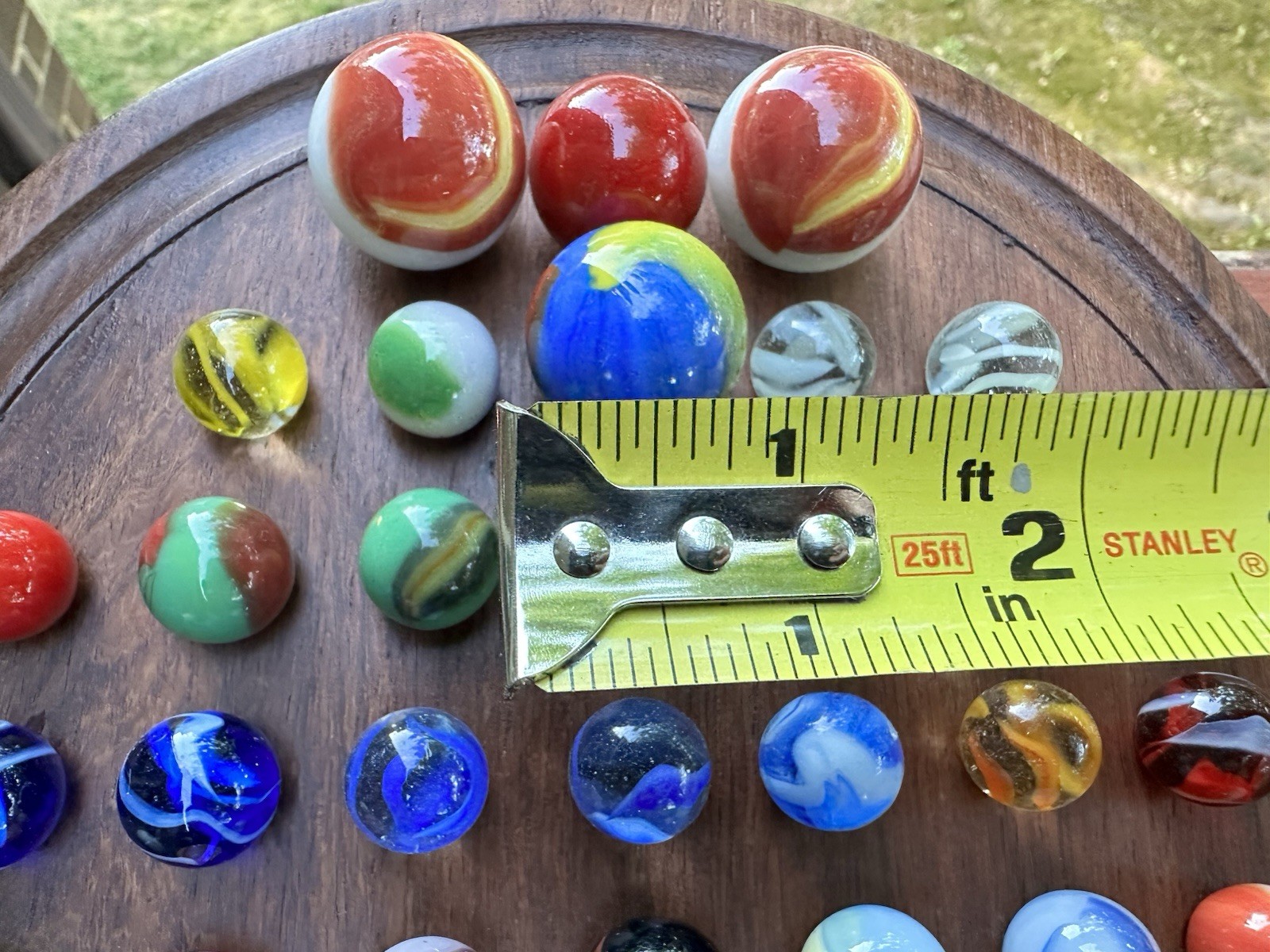 Vintage Marble Lot 37 Mixed Glass Marbles Shooters Swirls Cat Eyes Collectible