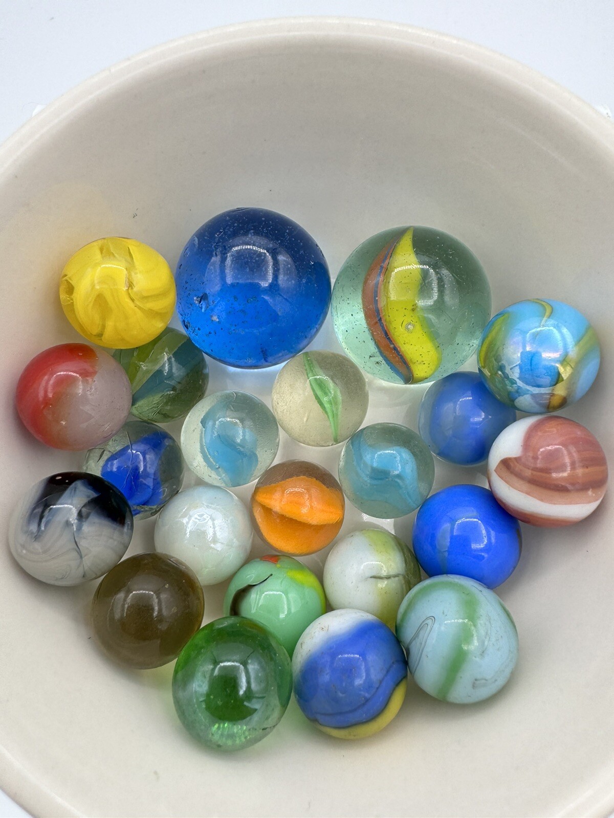 Vintage Marble Lot Of MARBLES UV Reactive Cadmium Uranium Lot #61