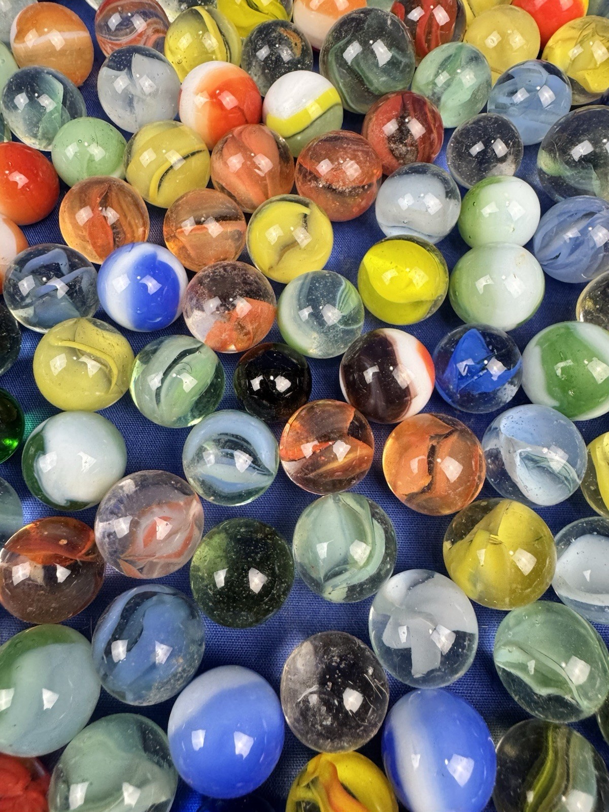 163 Vintage Marbles & 8 Poppers ~ Authentic Massachusetts Estate Find