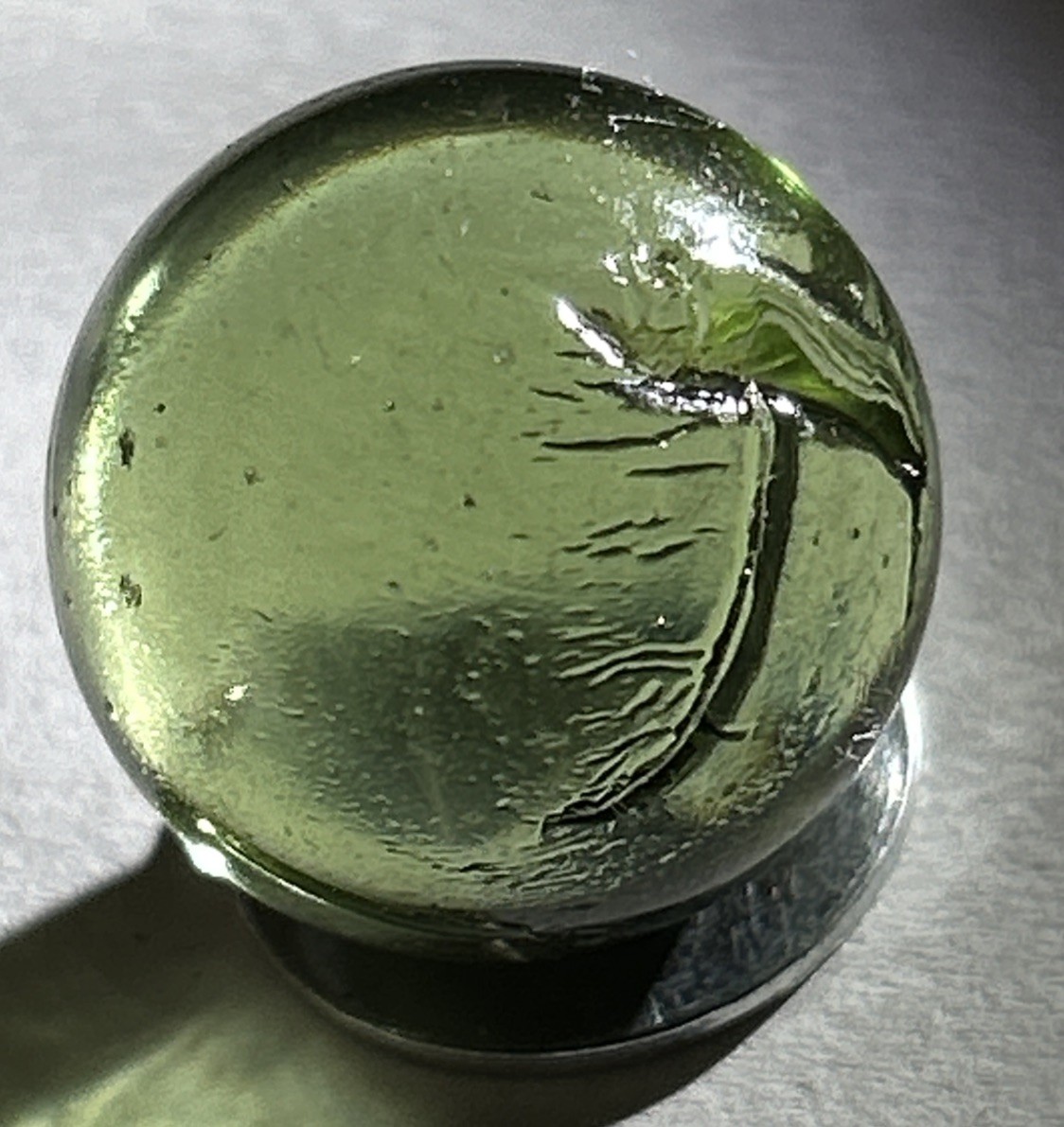 BB Marbles: Leighton Ground Pontil Transition (B494) 20mm .80”