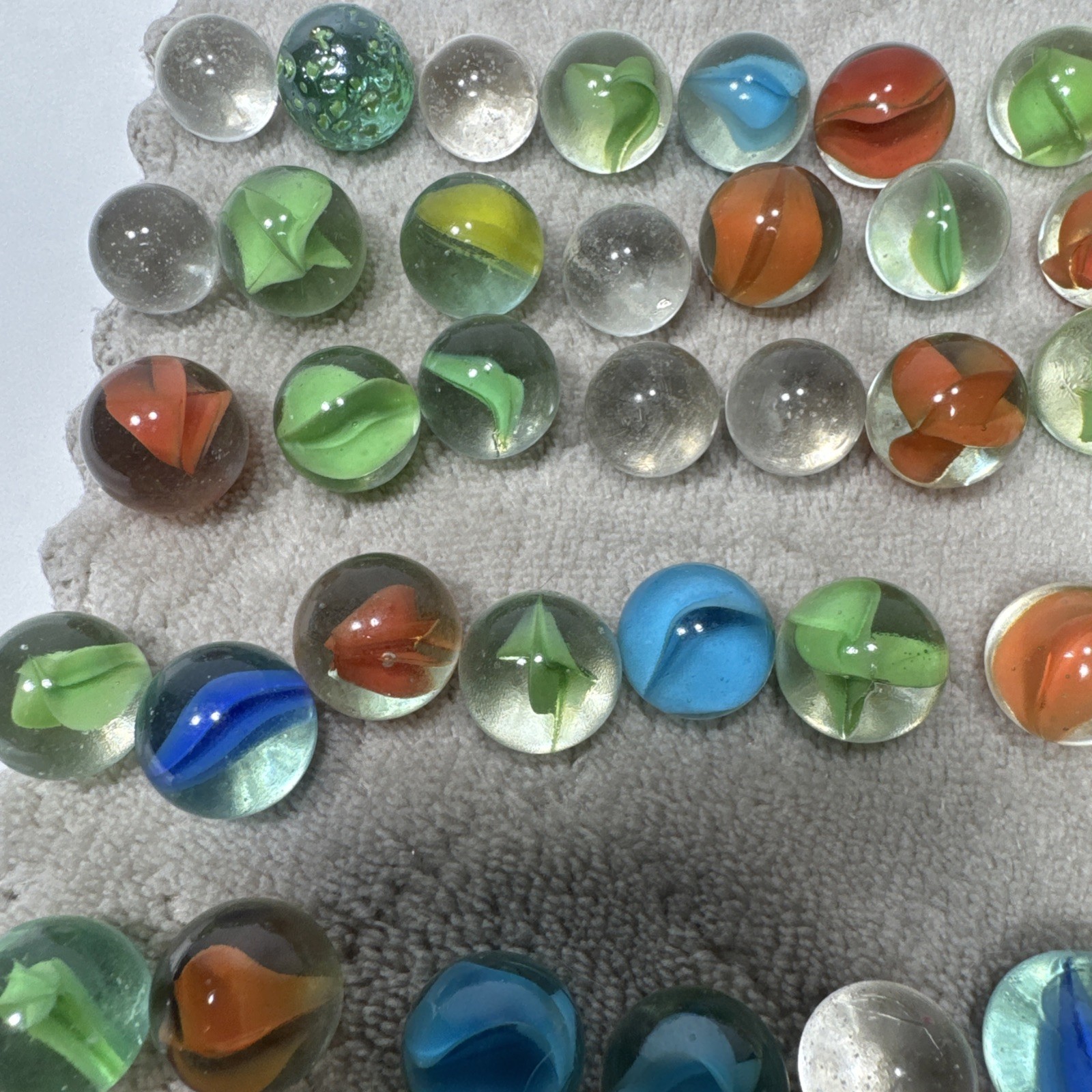 121 Vintage Marbles, Various Sizes