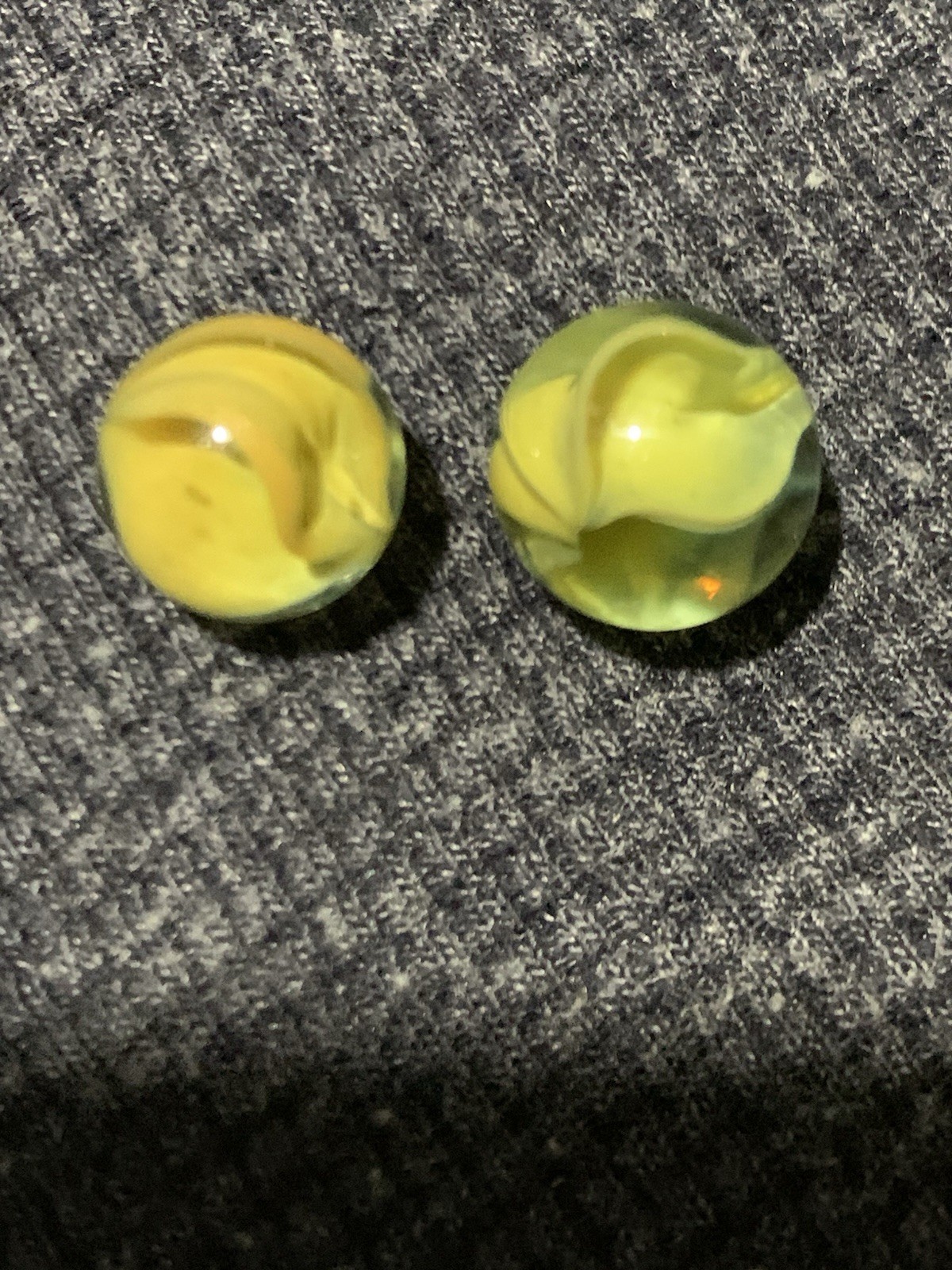 2 HTF Blended 3 Color Pewe Cateye Marbles Mint Condition
