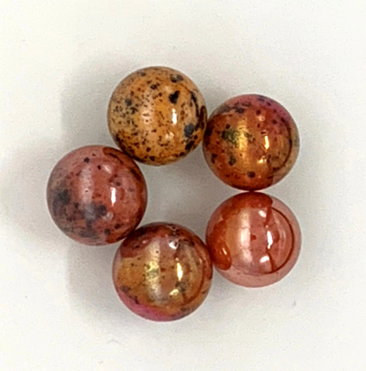 16mm Leopard Early Edition Glass Player Mega Marbles Pk 5 Vacor 2006-10 Retired!