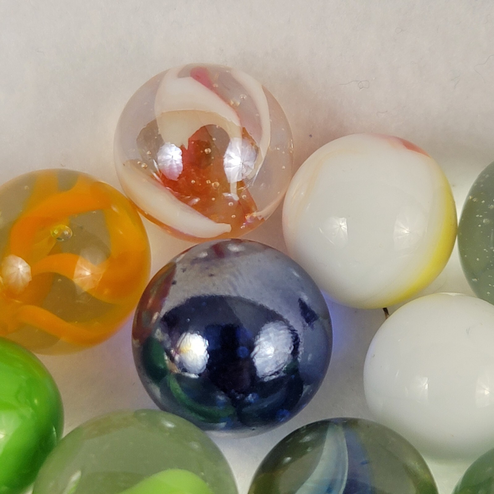 Vintage Glass Marbles Mixed Lot Multicolor 1/2″ Collectible