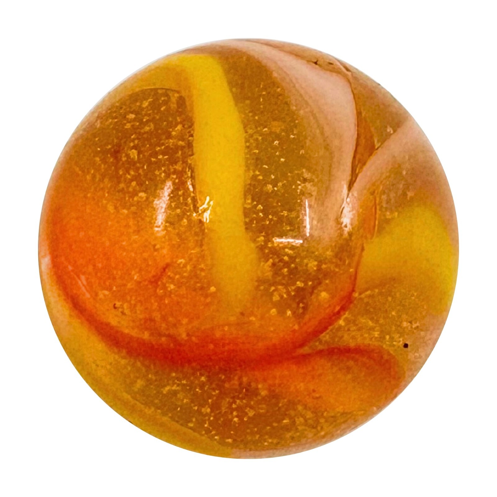 80 Firefly Marble Collection By Vintage Marbles 16mm 5/8″ Glass Orange Swirls