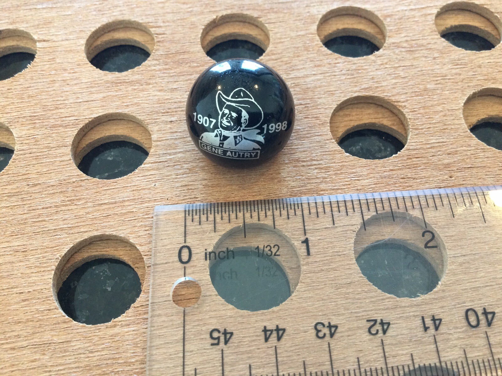 Vintage | “Gene Autry” | Silver Print on Black Marble