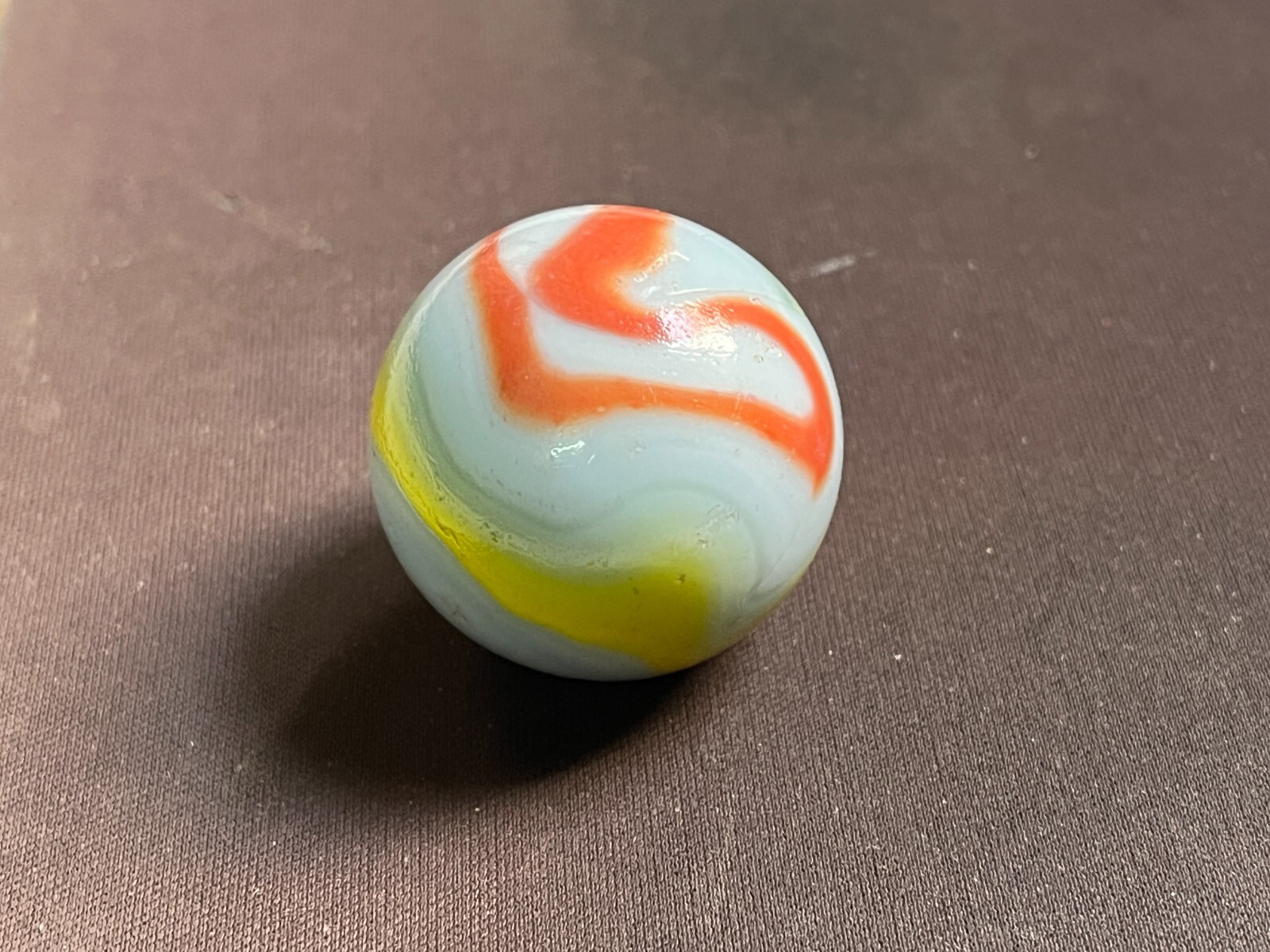 1920s Vintage Original Handmade Divided Core Swirl Colorful Glass Marble Germany