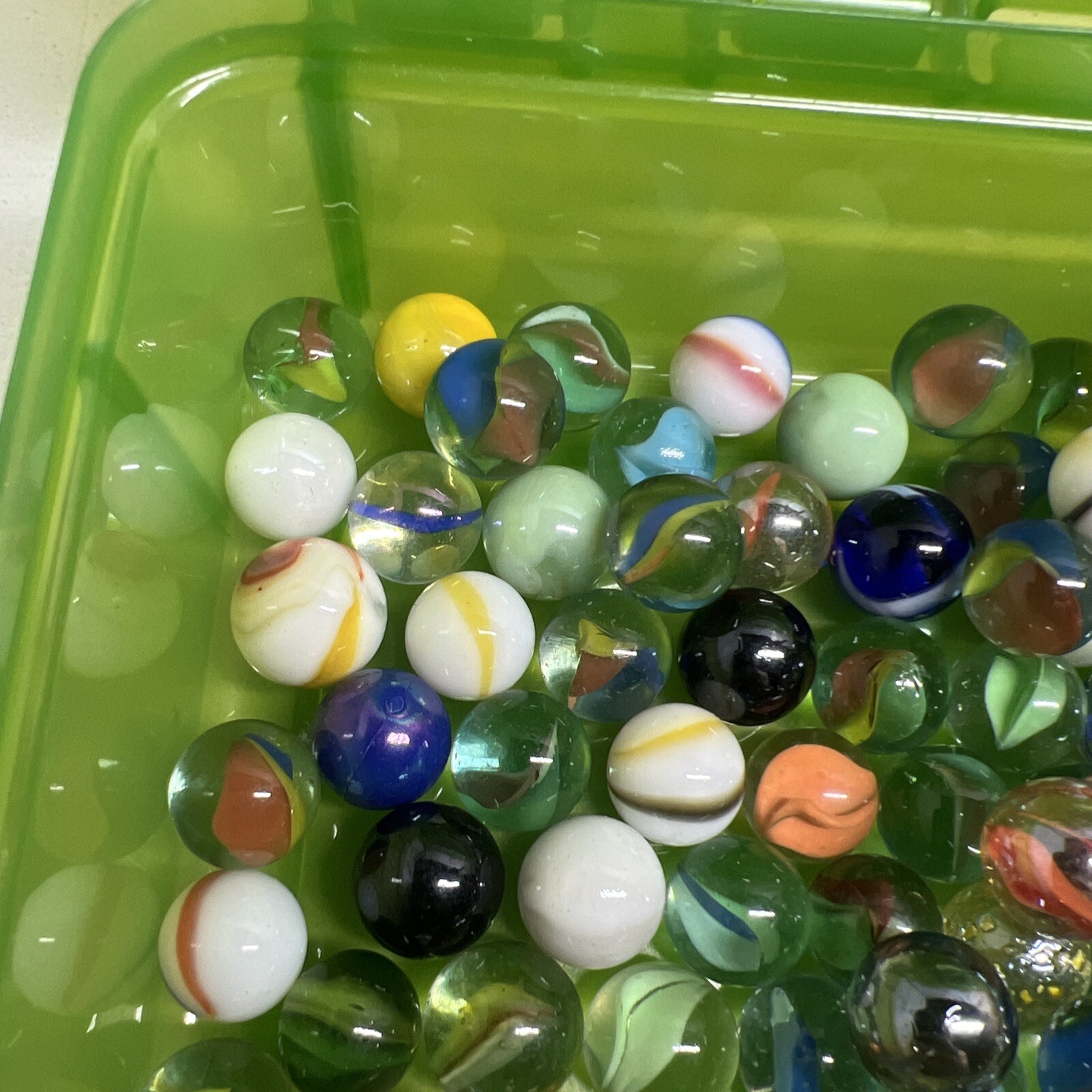 ESTATE FINDS Marbles Large Variety Lot Great Pieces Unsearched See Pictures 7lbs