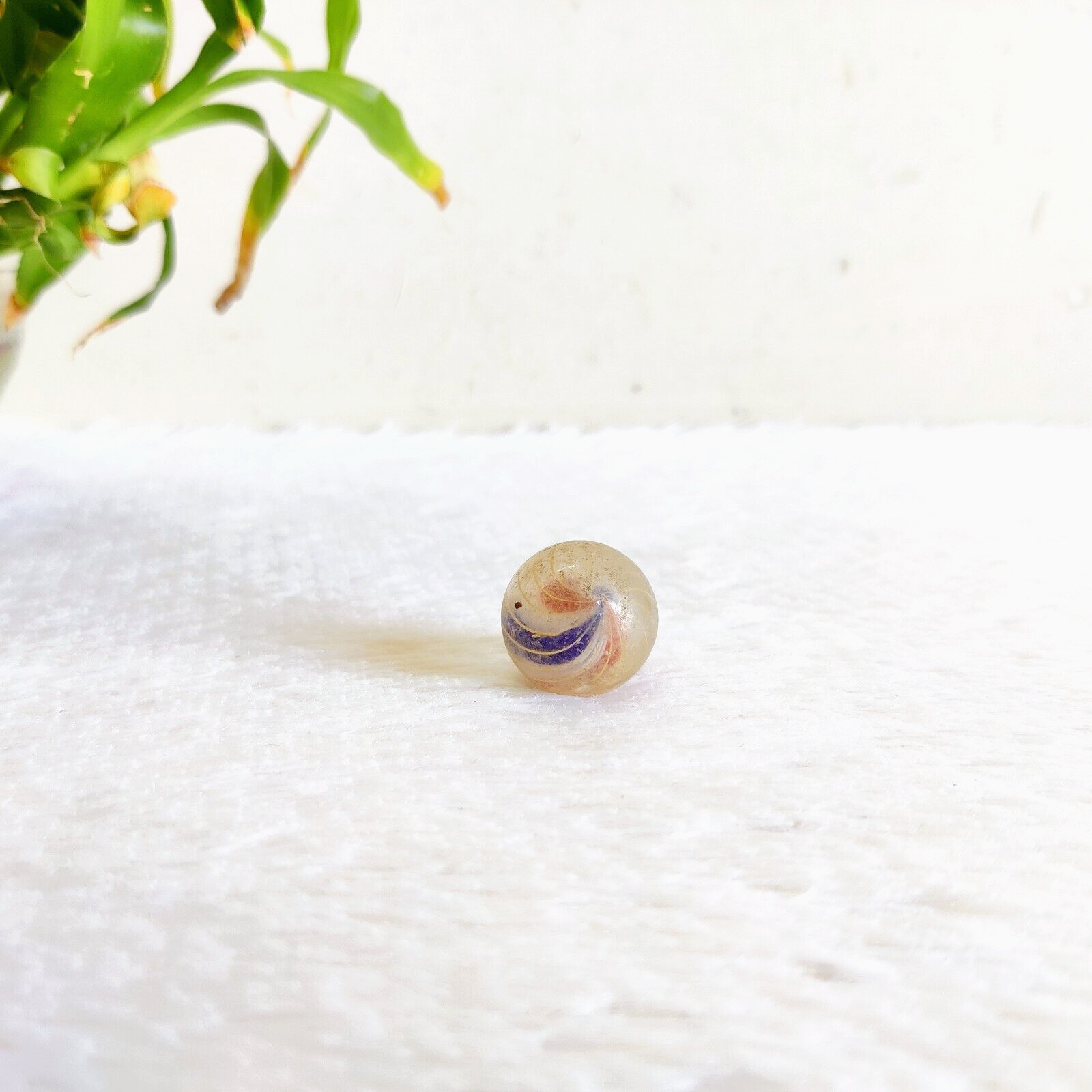 Vintage Original Handmade Divided Core Swirl Colorful Glass Marble Rare GL70