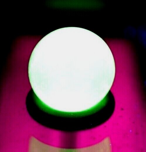 GLASS ART MARBLE/.598″-VASELINE GREEN BLACKLIGHT-COKE BOTTLE TRANSPARENT GREEN +