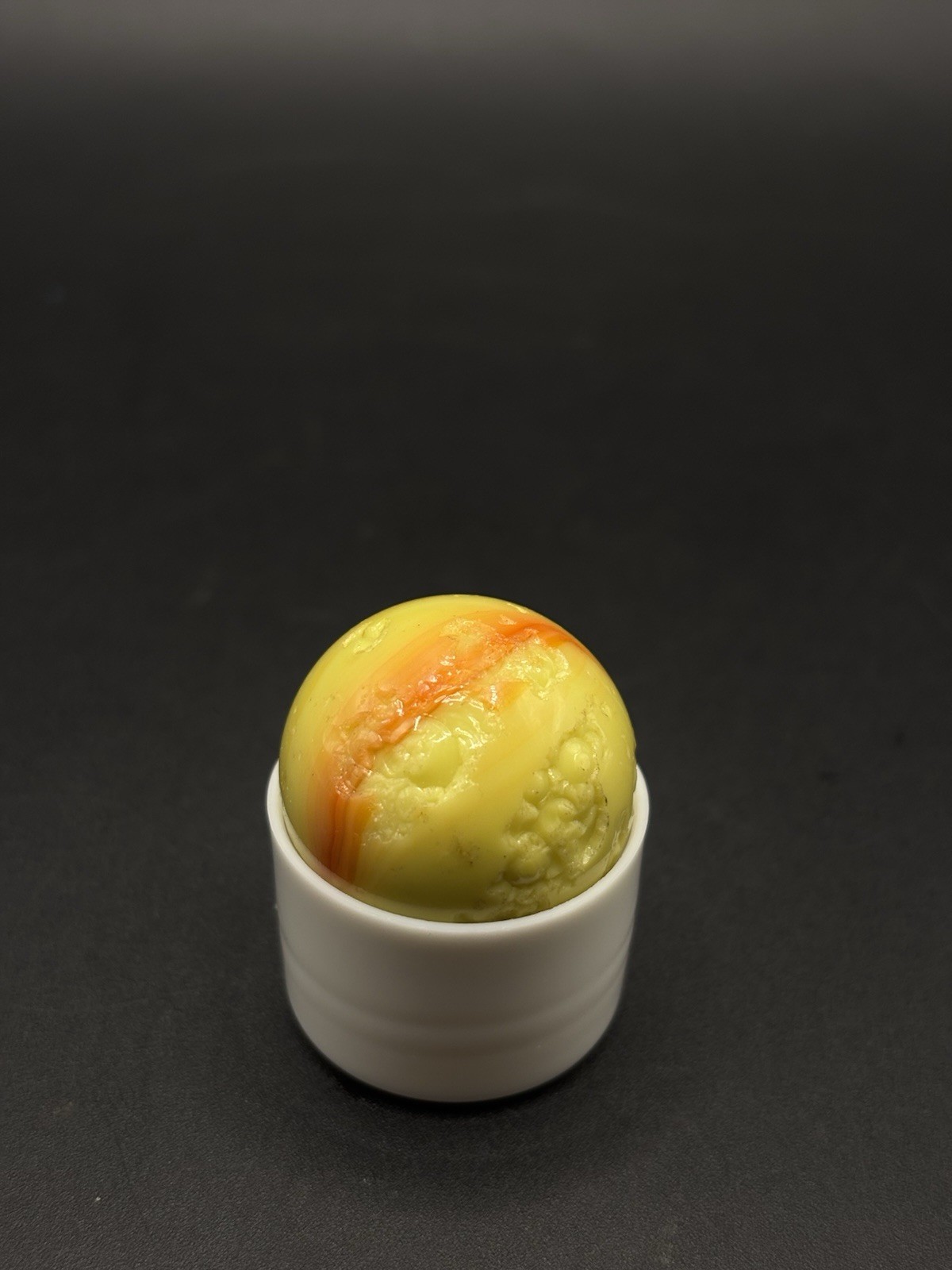 VTG Peltier National Line Rainbo Shooter Marble Yellow Orange UV Reactive 3/4”