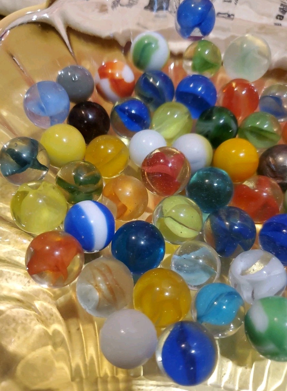 VTG Akro Vitro Style Marble Lot 50pc Catseye Shooter Steelie Mayflower Bag