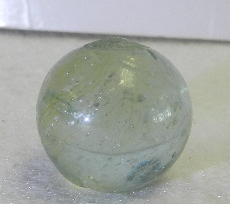 #19900m Vintage German Handmade Mica Marble .66 Inches Near Mint