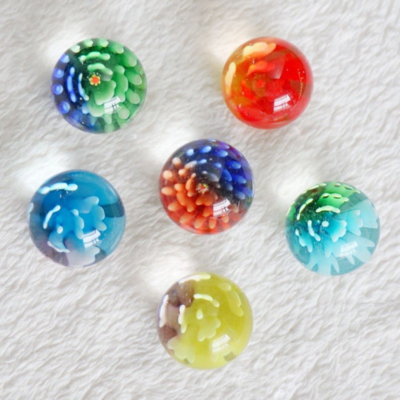 25mm Glass Beads Round Glass Marbles Decorative Ball Craft Ornament DIY Toy Game
