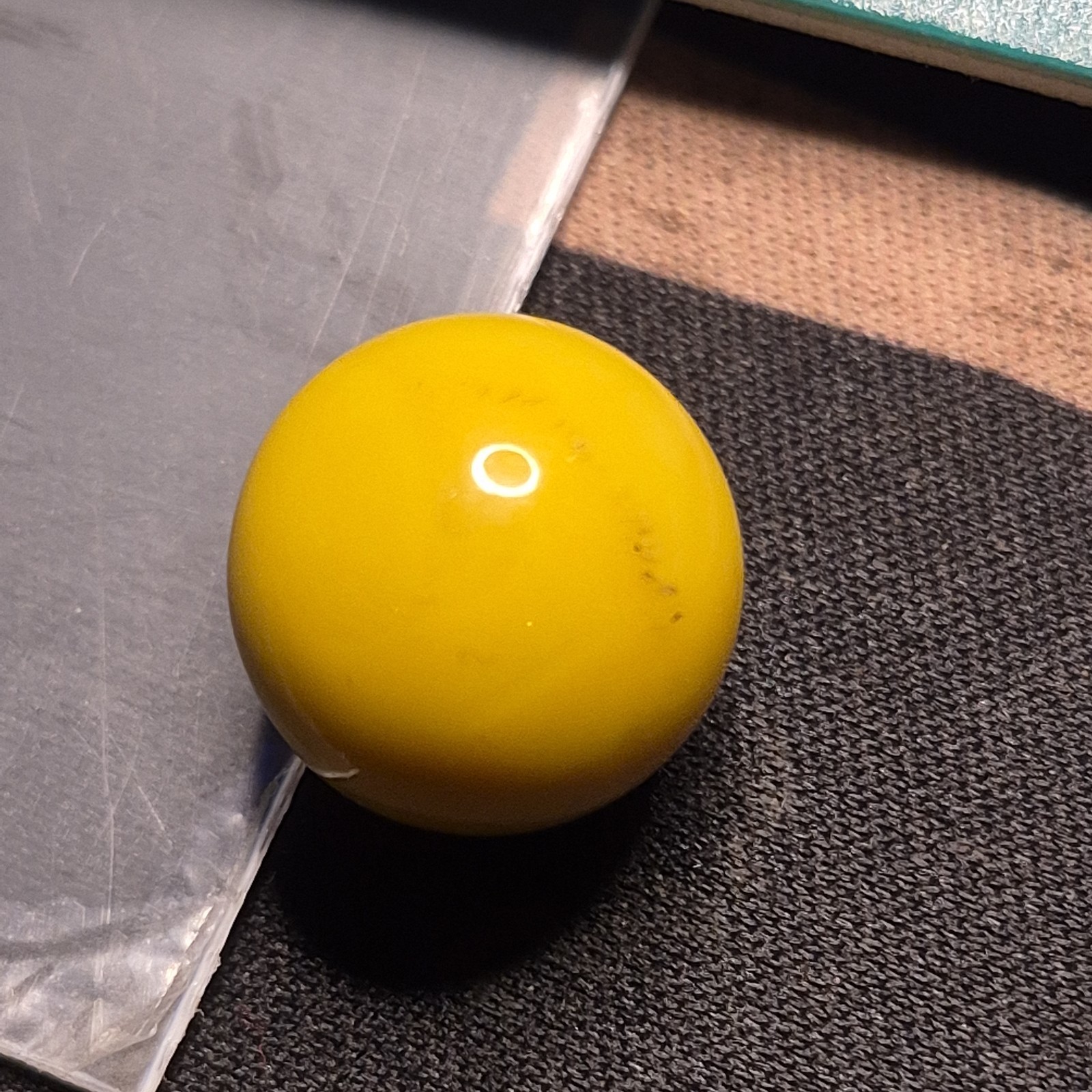 Vintage CAC Rare Opaque Yellow Pearl Swirl Christensen Marble Gathered Pontil
