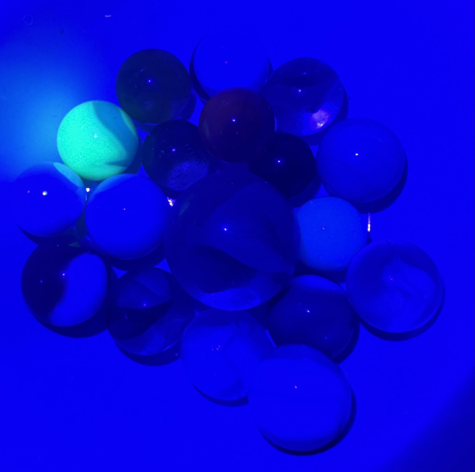 Vintage Lot Of MARBLES UV Reactive Cadmium Uranium Lot #1