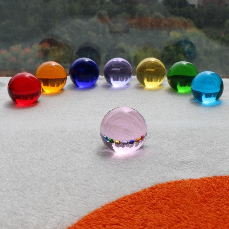 40mm 50mm Crystal Glass Ball Glass Beads Marbles Decorative Sphere Colorful