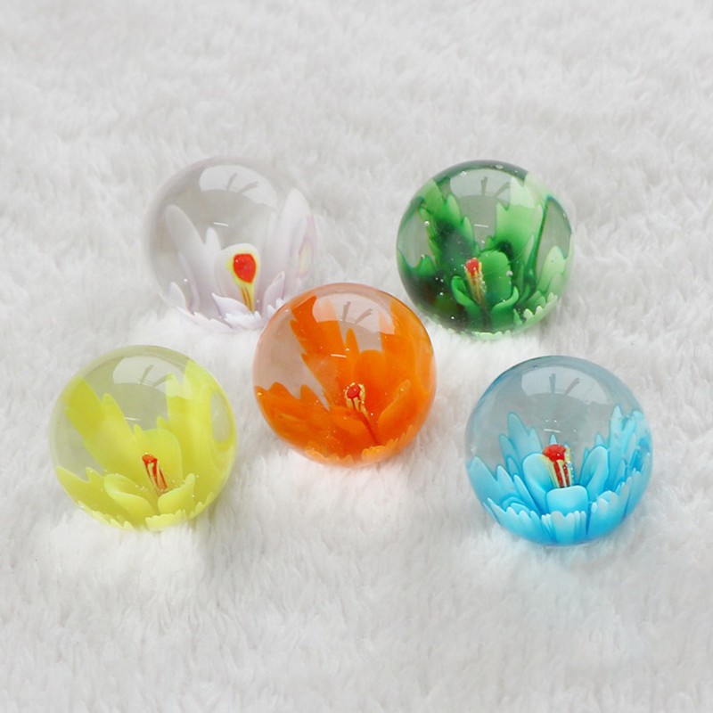 25mm Glass Marbles Decorative Glass Beads Balls Vase Fish Tank Decor Toy Game