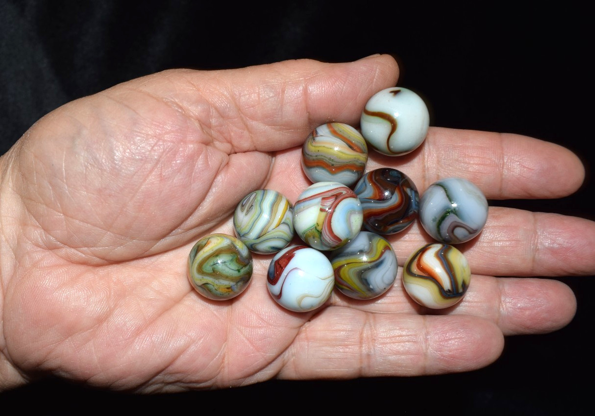 🧐👉 all top picks JABO/DAS Lot of 10 mixed runs collector marbles .750″ MINT👈