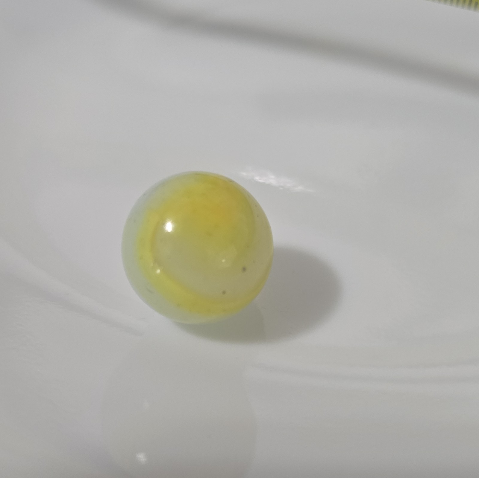 Glass Toy Marble, Yellow & White Swirl Style, Glass Shooter Marble (Single)