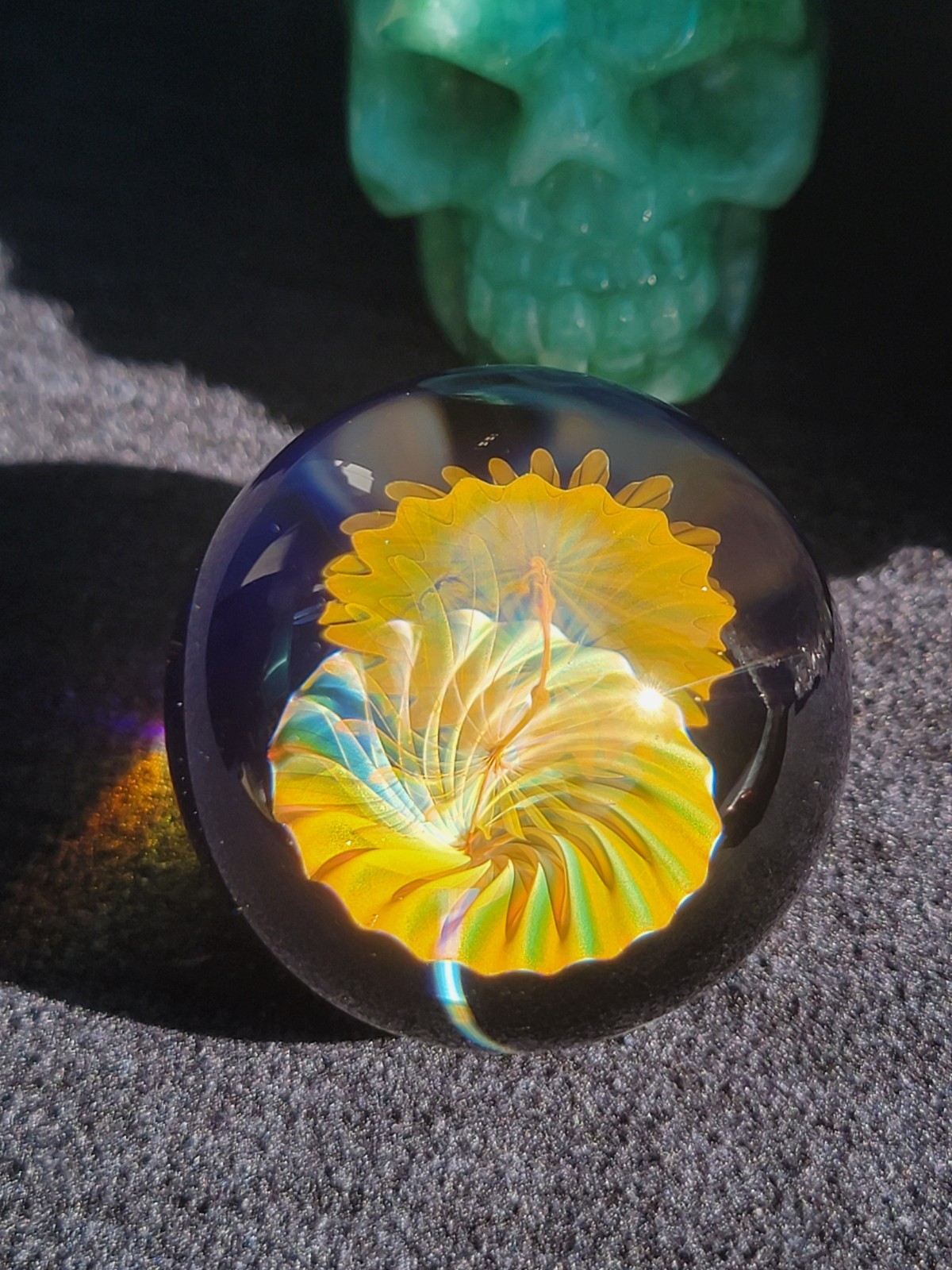 1.48″ Handmade Marble by ~Ethan lesch~ Borosilicate, boro, artglass, art, glass