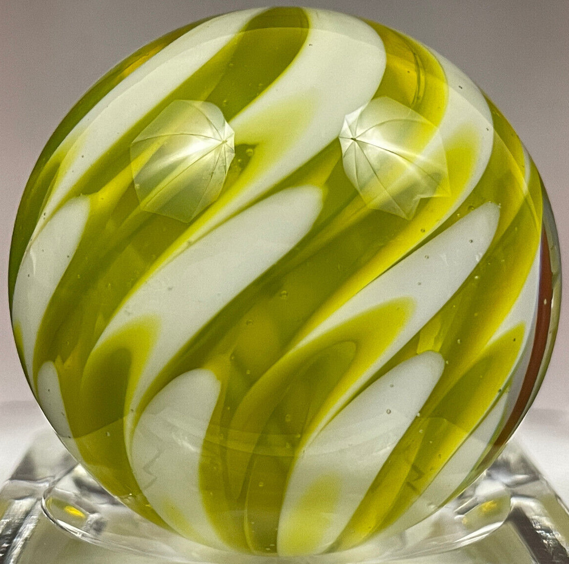 Rick Davis Glass Art Marble 1.46″ Signed #41