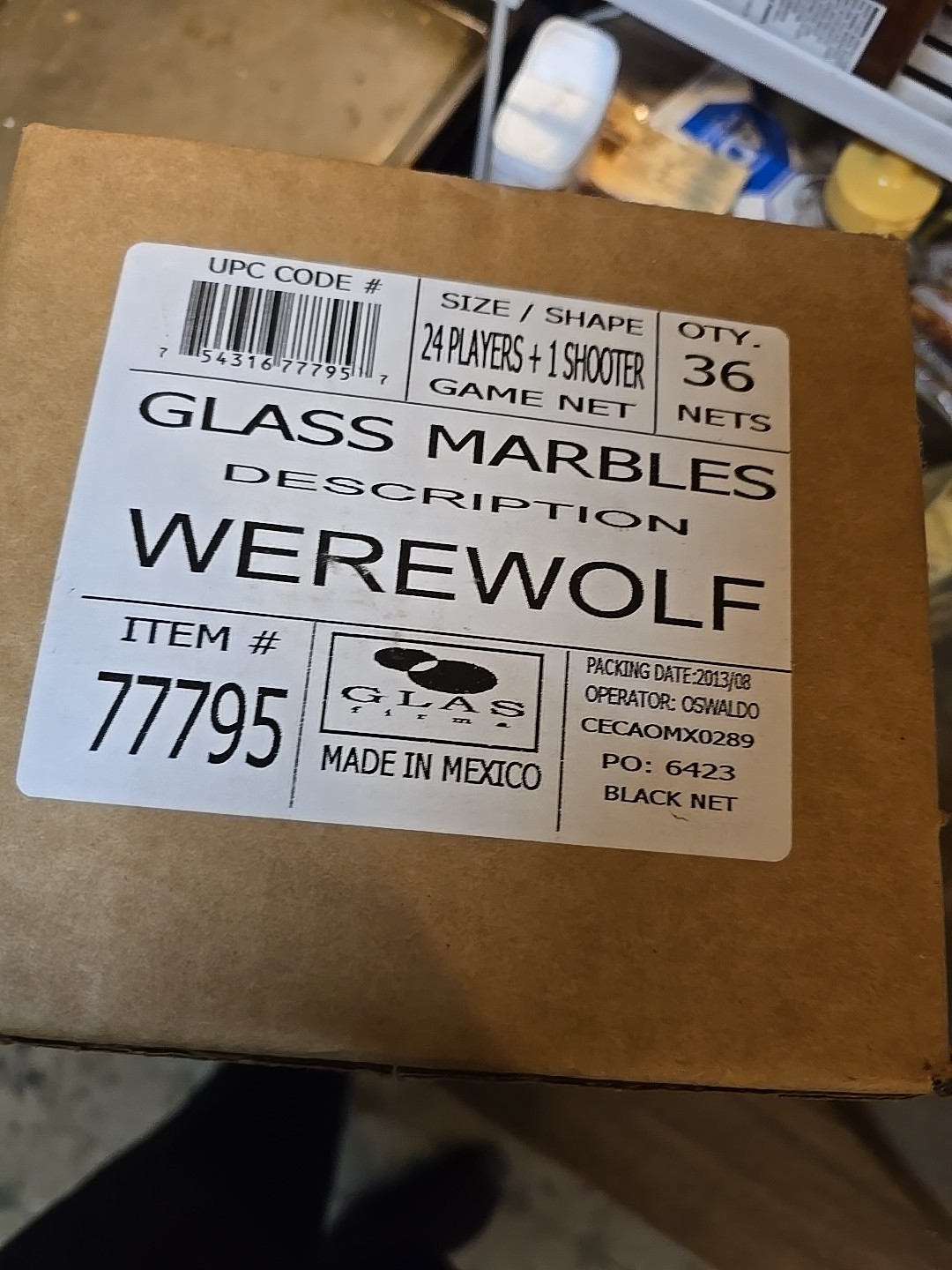 Unopened Case Werewolf Glass Mega Marbles RETIRED Discontinued 2013 Production