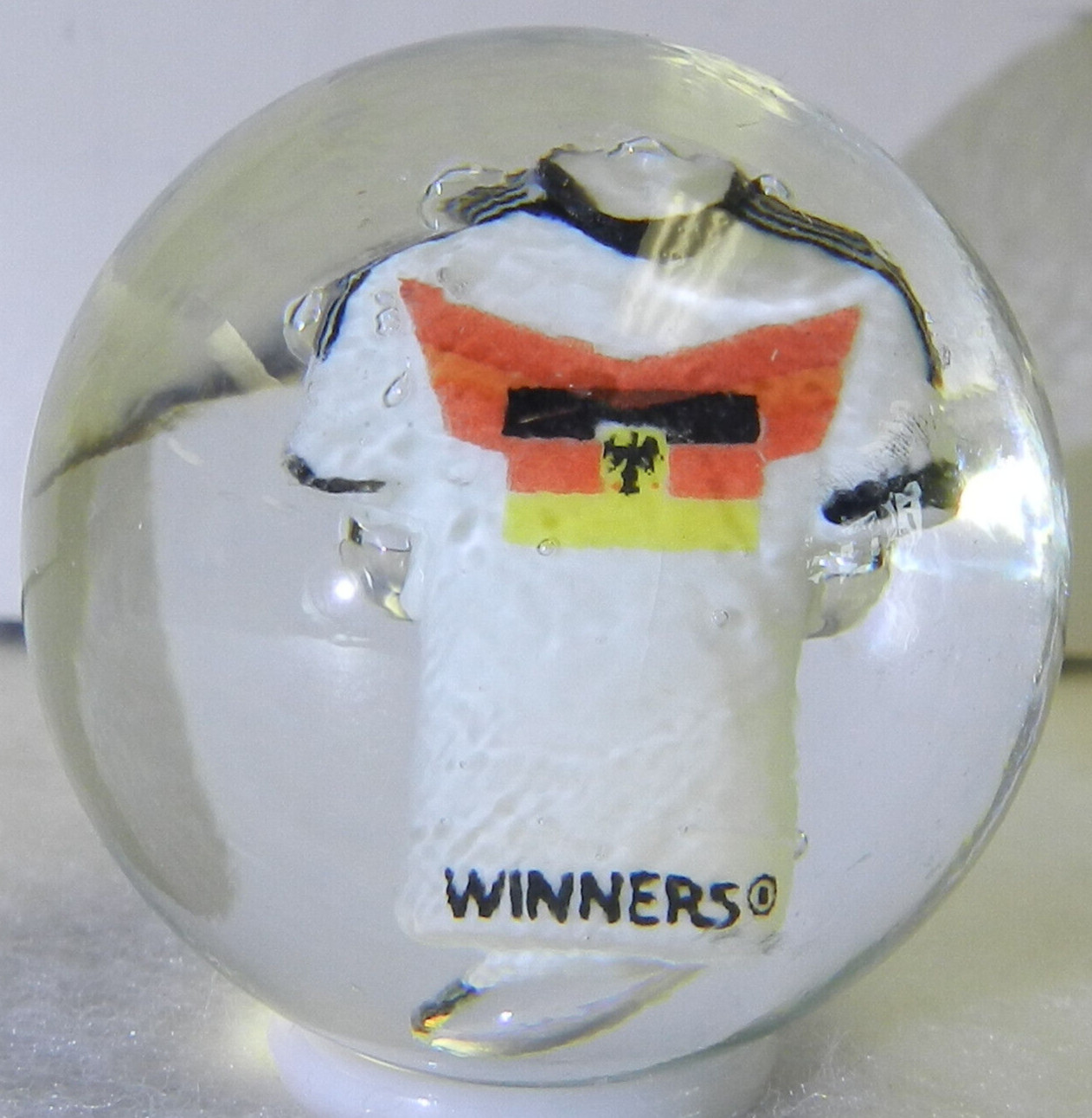 #18193m Germany Soccer Football Jersey Contemporary Sulphide Marble 1.36 Inches