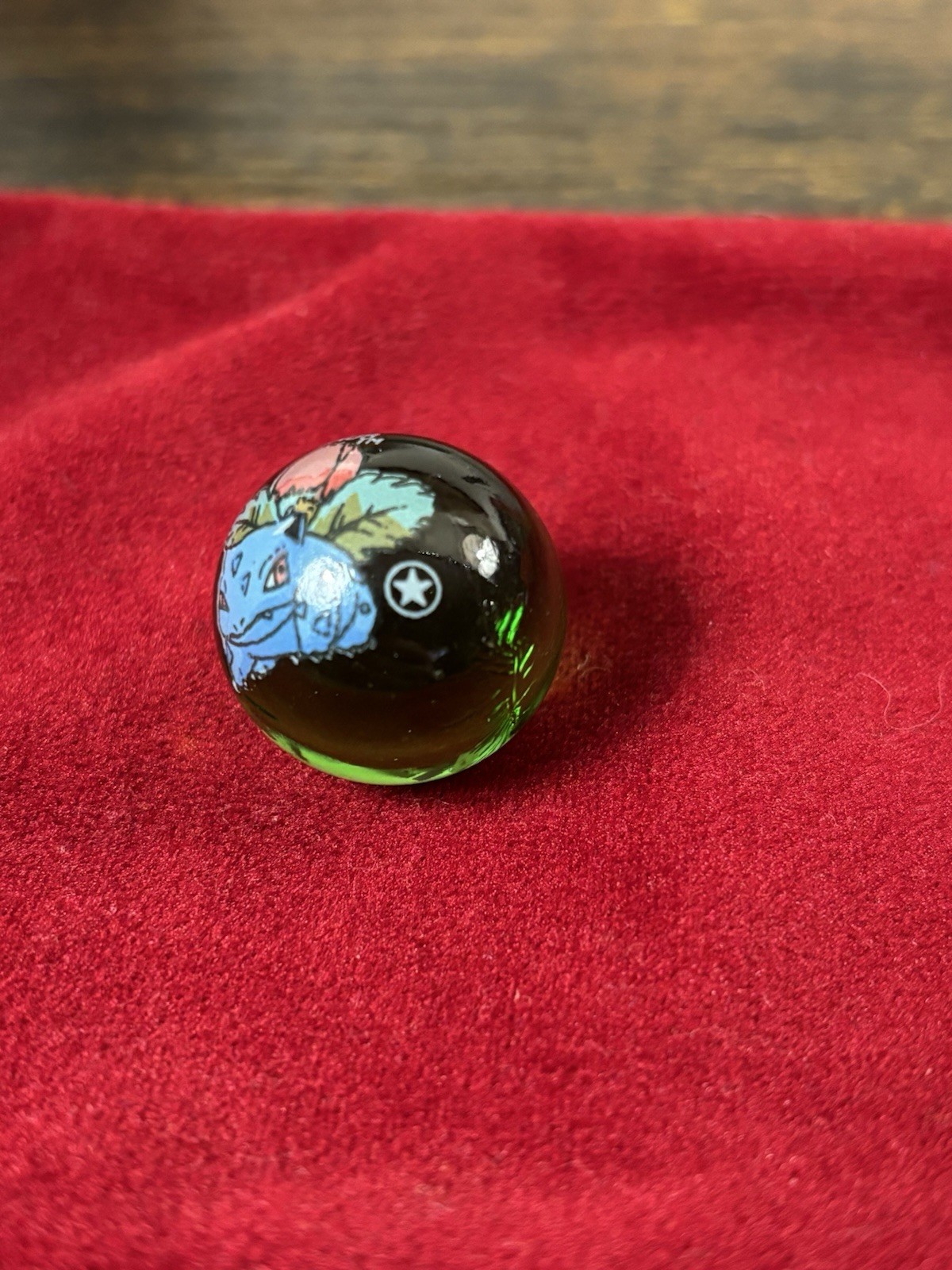 1999 Vintage Pokémon #2 Ivysaur Glass Marble ToyBiz 1st Edition Star Green