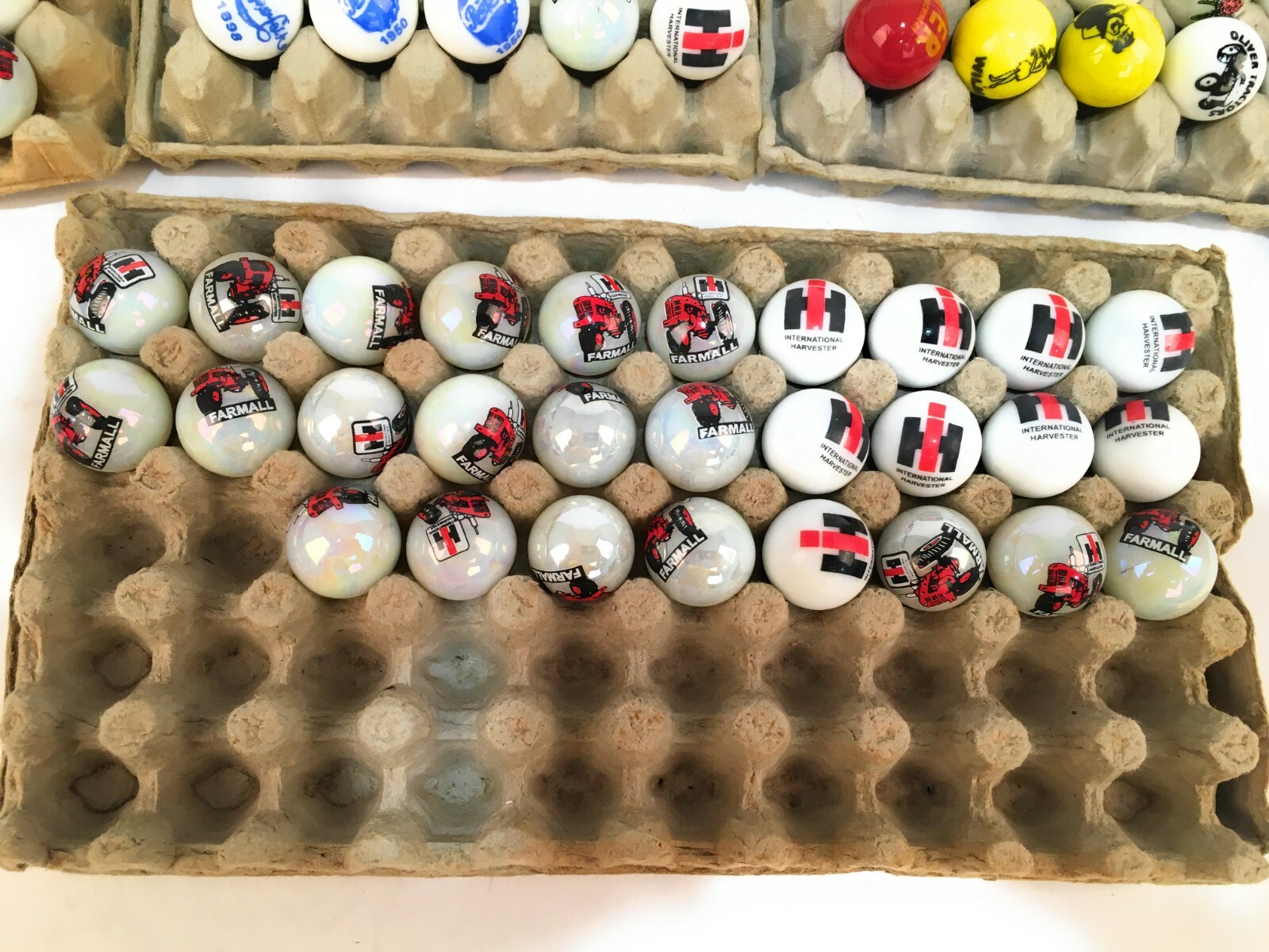 Color Marble character Peltier Style Vintage lot of 228 Beatles Farmall Batman