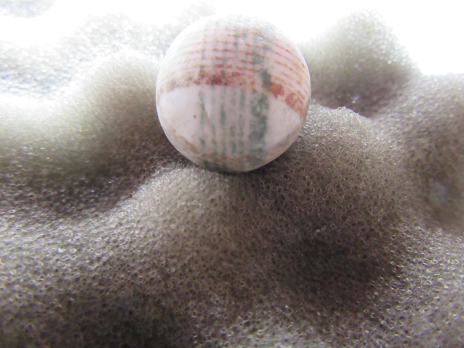 ANTIQUE CHINA LINED UNGLAZED CLAY MARBLE 11/16″ 3 colors