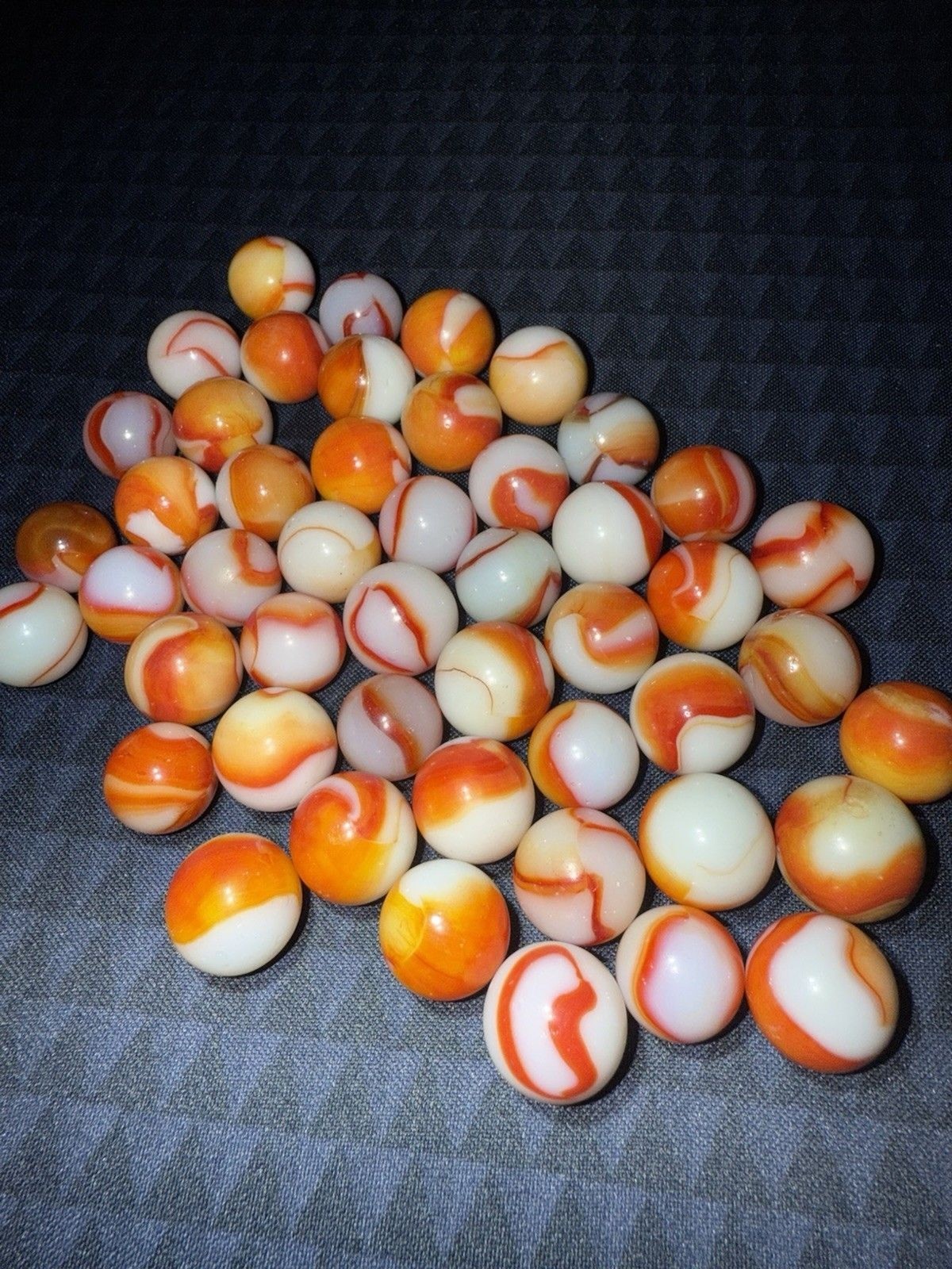 Huge VTG. Akro Agate, Peltier, Oxblood ?,Rainbow, Ravenswood,Glass Marble Of 64
