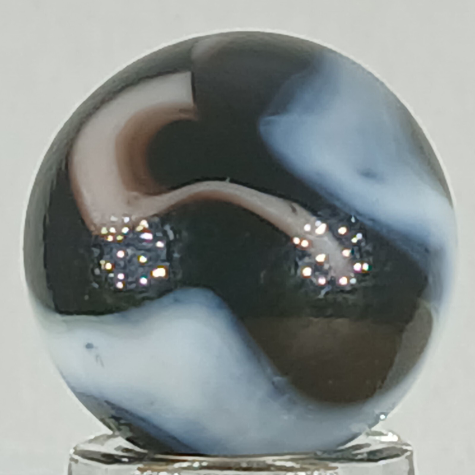 Vacor Zebra Marble .63 Inches Mint Condition Combined Shipping