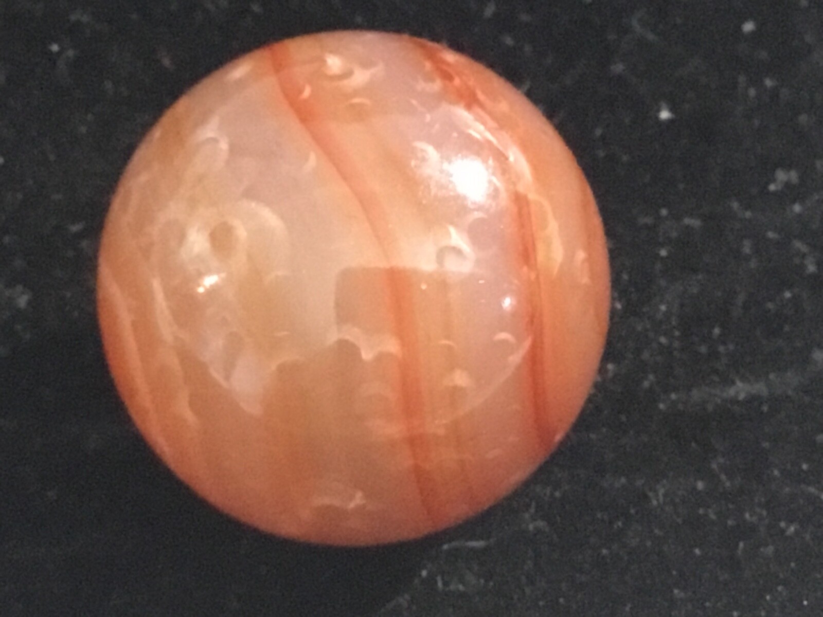 RARE ANTIQUE AUTHENTIC ARKO AGATE SWIRL DARK MARBLE MUST SEE NO RESERVE