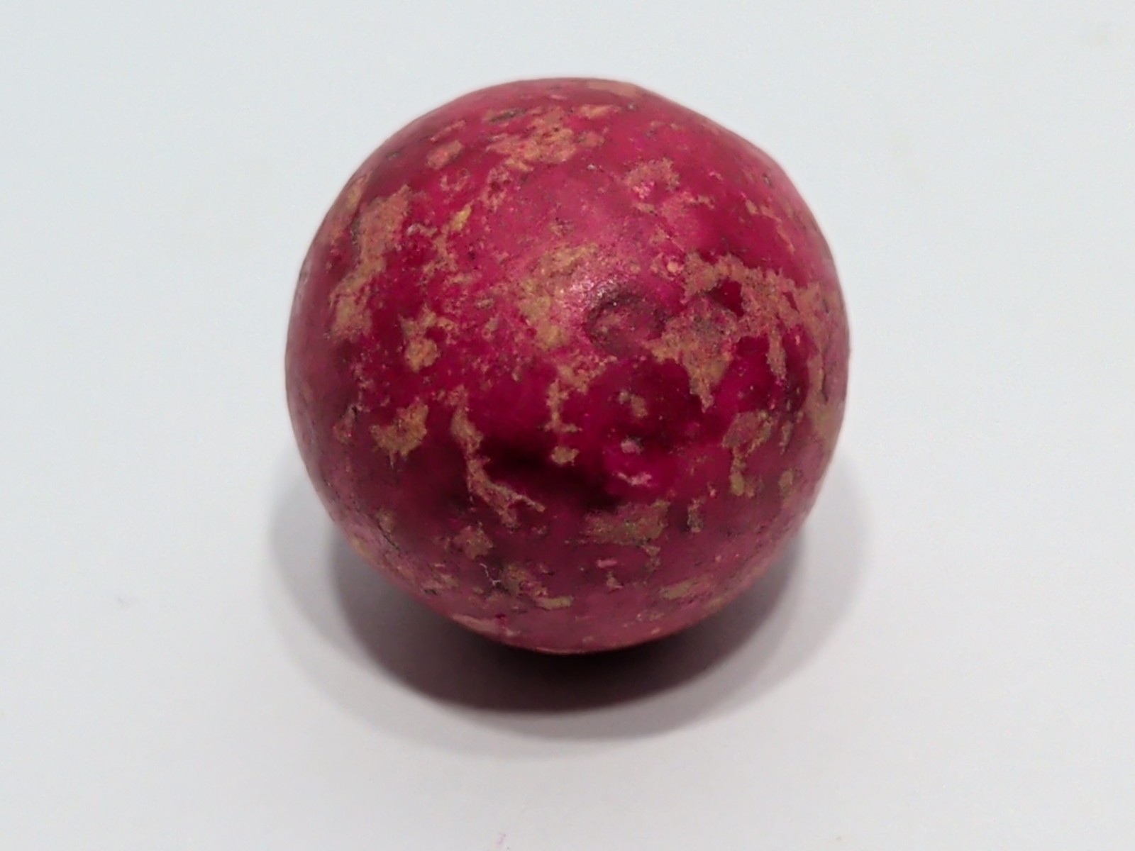 ✨ANTIQUE✨ (Lot Of 2) Multicolor Fired Hard Clay Pottery Marbles ⅜ to ⅝” Wide