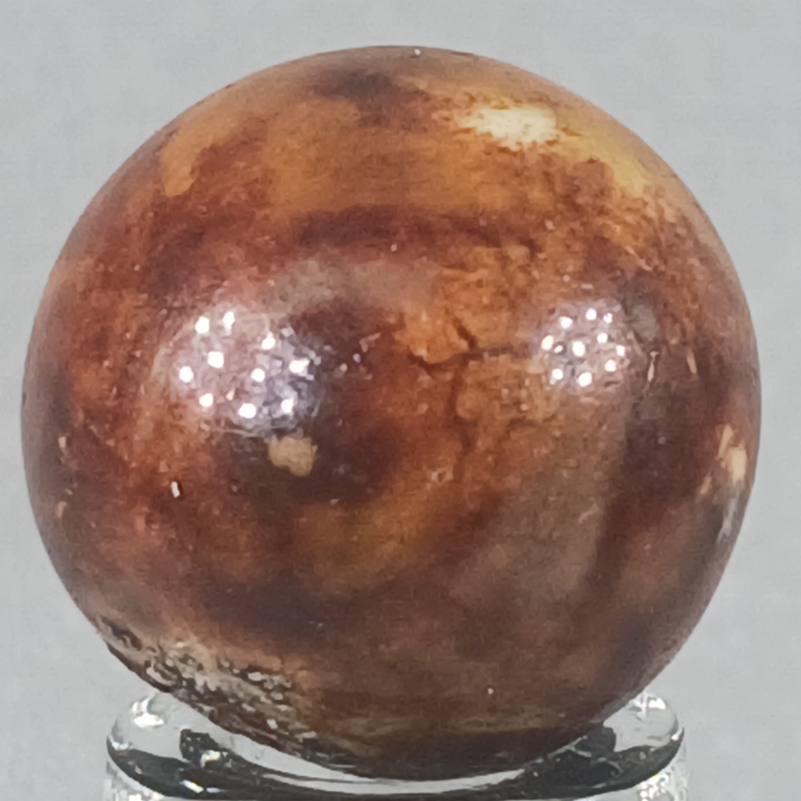 Vintage Brown Bennington Clay Marble .65 Inches Near-Mint Condition