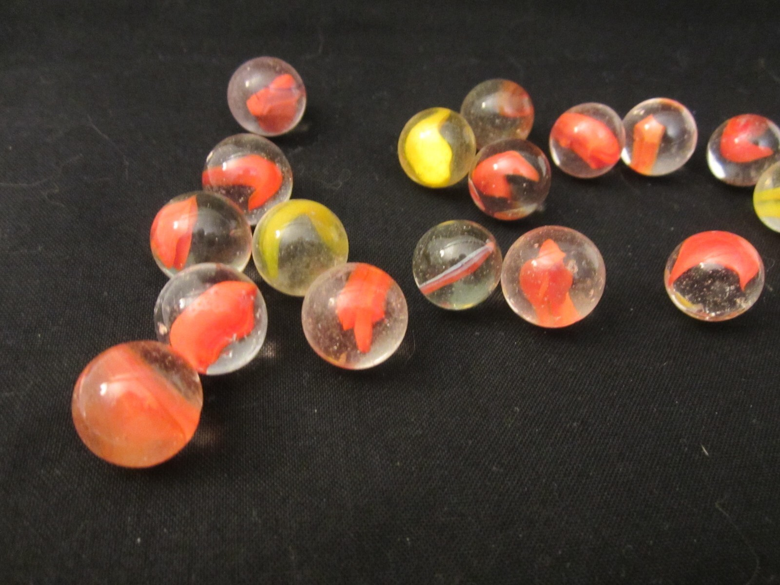 VTG Peltier Tiny Orange Yellow Marble Lot of 20