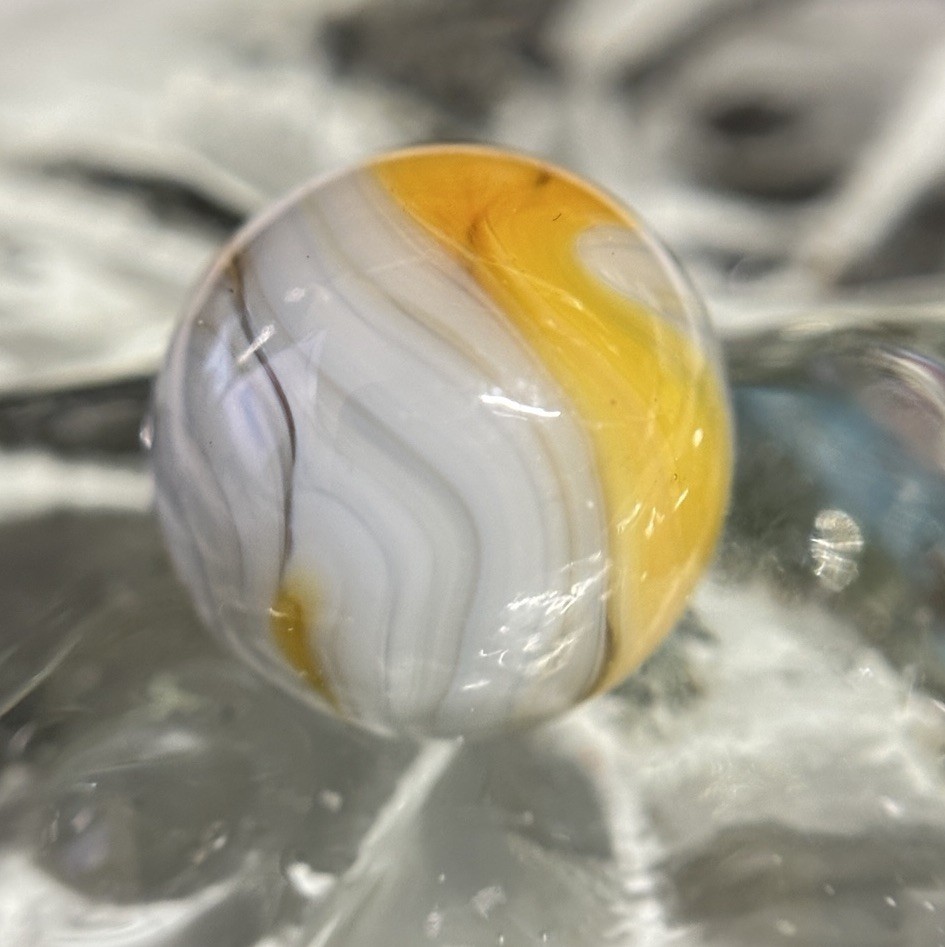 Vtg Sisterville Alley Agate Lawrence Alley Co Swirl Marble Mint Stunning .59”
