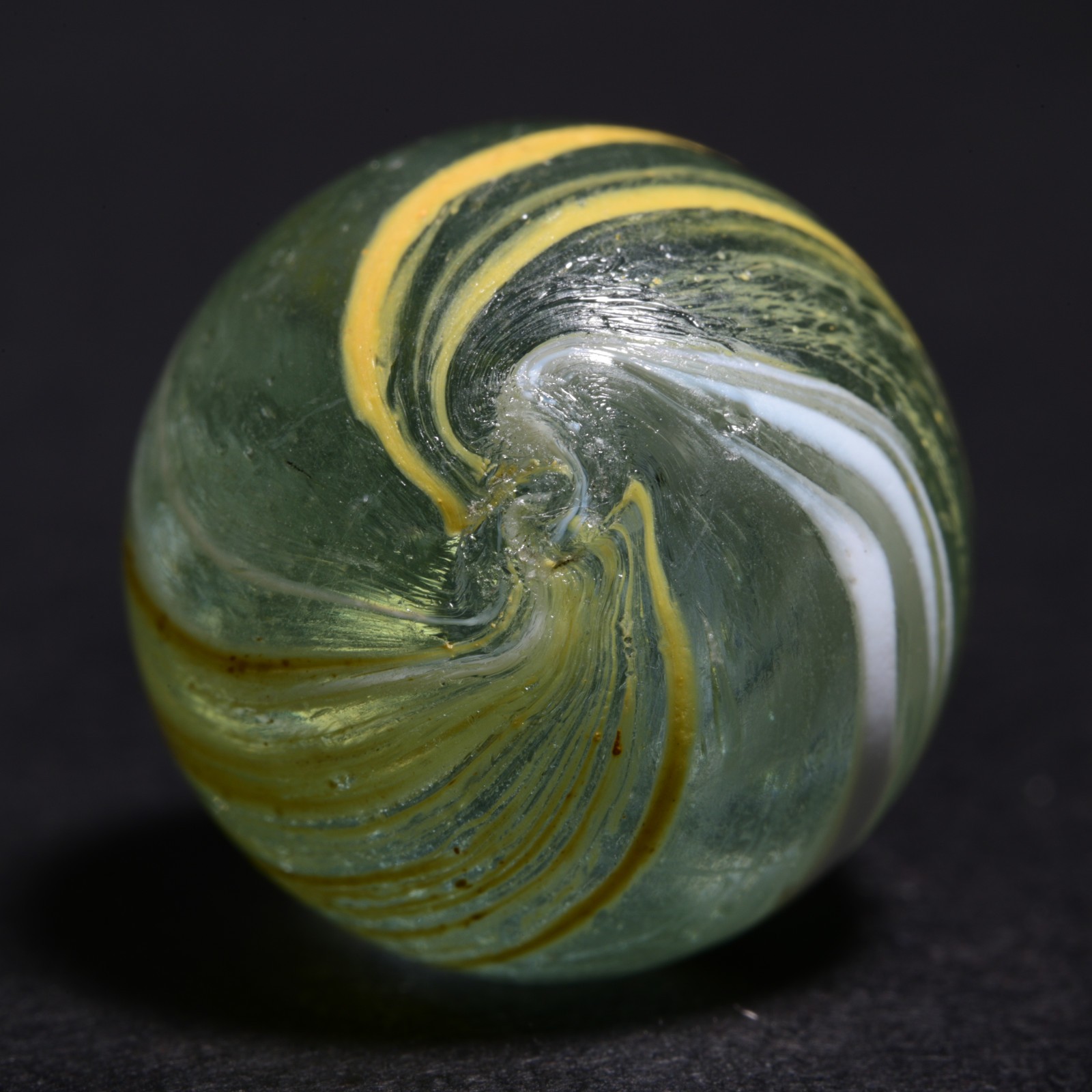 Indian Marble German Handmade Antique Busy Unusual Inner Layering 15.4mm 19/32”