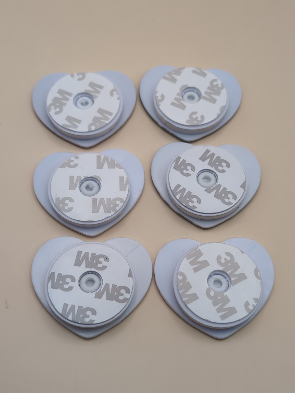 Heart Shape Marble Pop Grip Stand Lot of 6 Black White Phone Holders